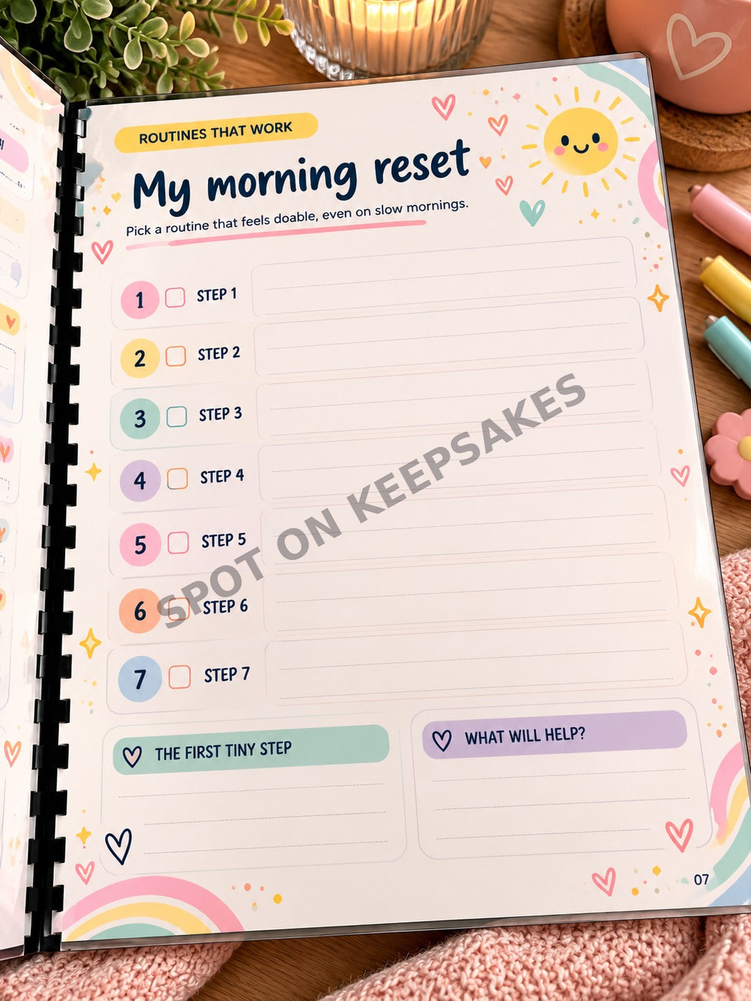 The Colourful Brain Book ADHD Planner photo 4 with diagonal Spot On Keepsakes watermark
