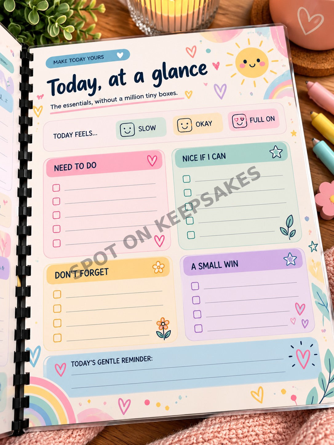 The Colourful Brain Book ADHD Planner photo 5 with diagonal Spot On Keepsakes watermark