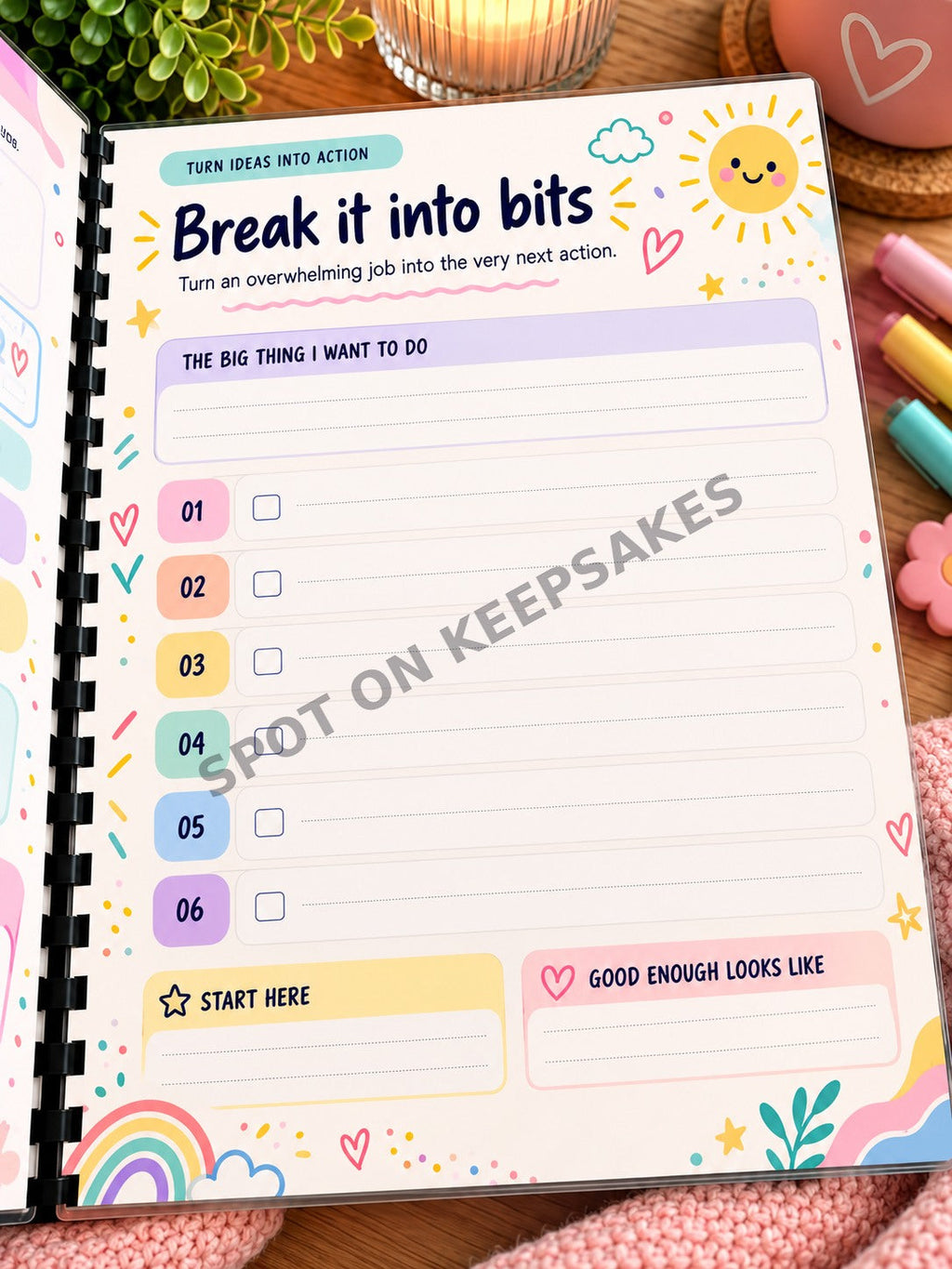 The Colourful Brain Book ADHD Planner photo 6 with diagonal Spot On Keepsakes watermark
