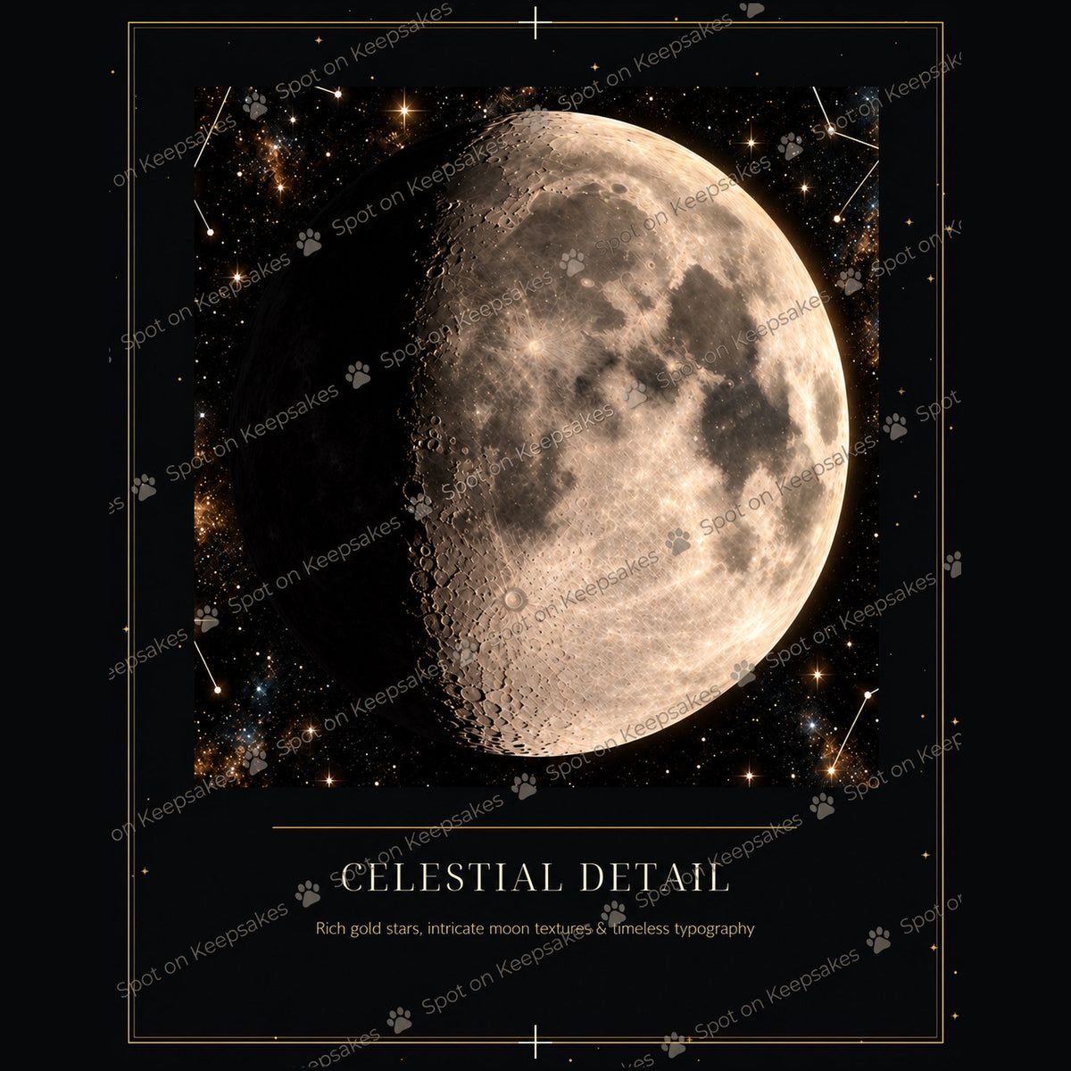 Spot on Keepsakes lunar detail with repeated watermark