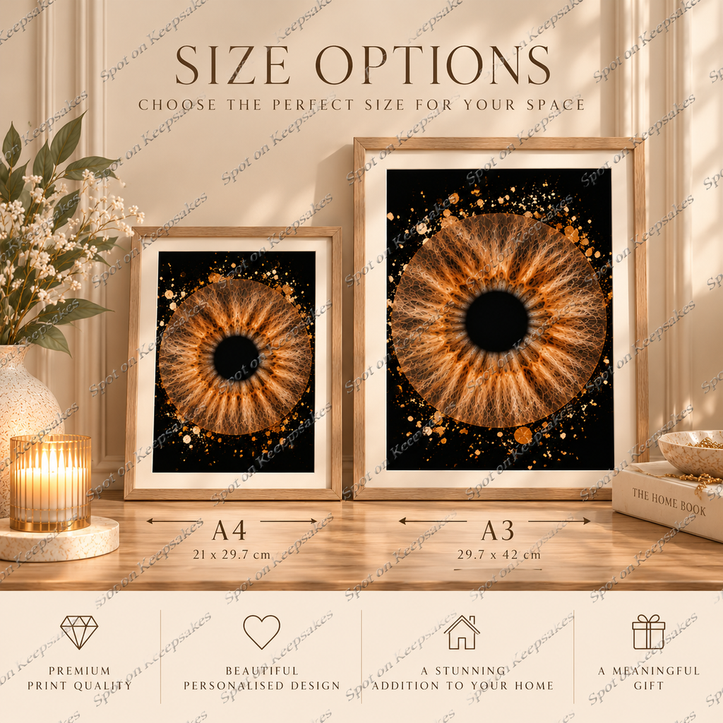 A4 and A3 iris print size comparison