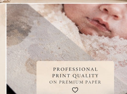 Spot on Keepsakes personalised newborn photo-to-portrait example print quality