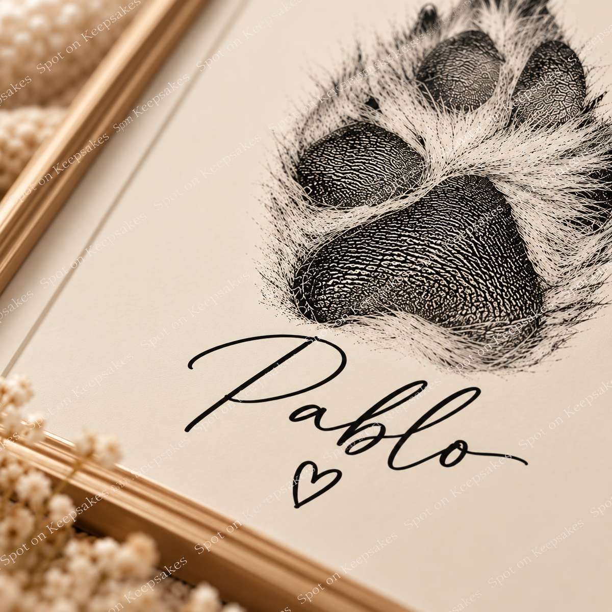 Spot on Keepsakes personalised Pablo paw print gallery image 3