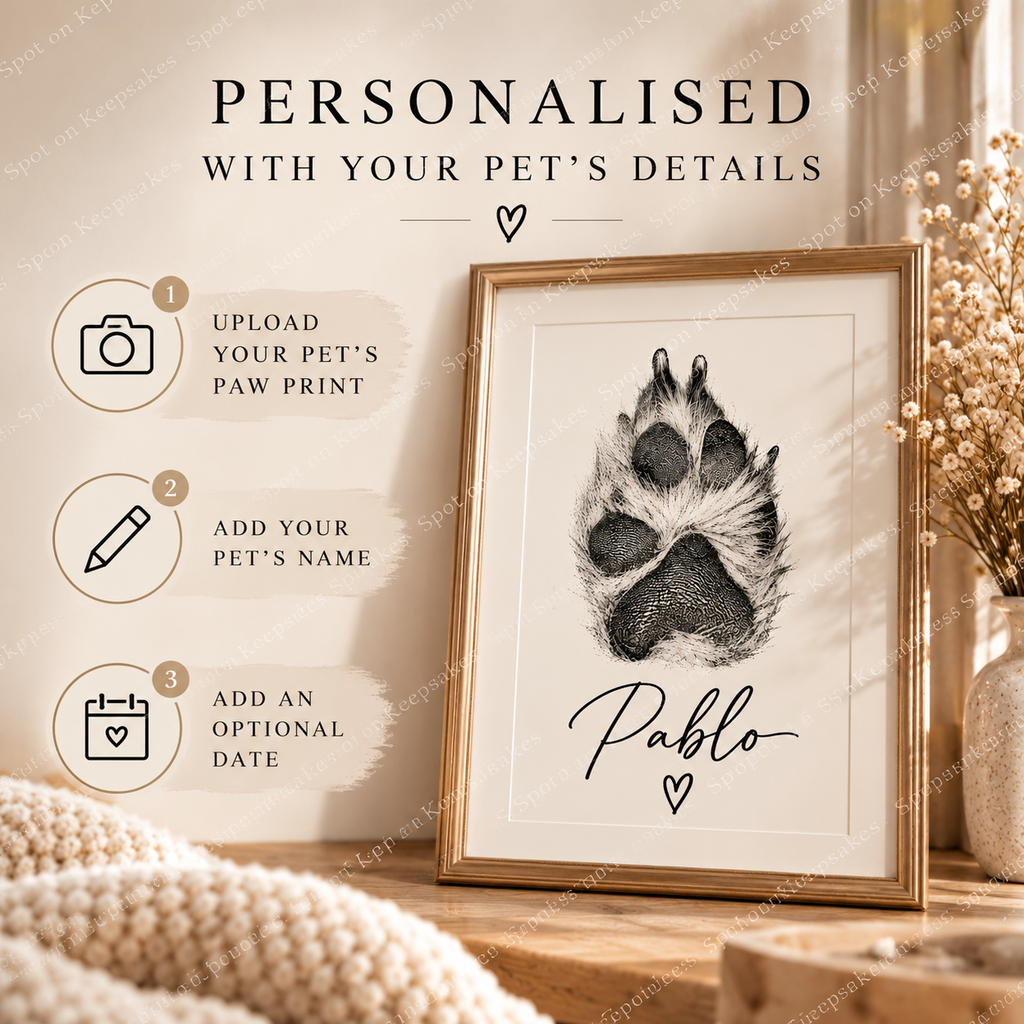 Spot on Keepsakes personalised Pablo paw print gallery image 5