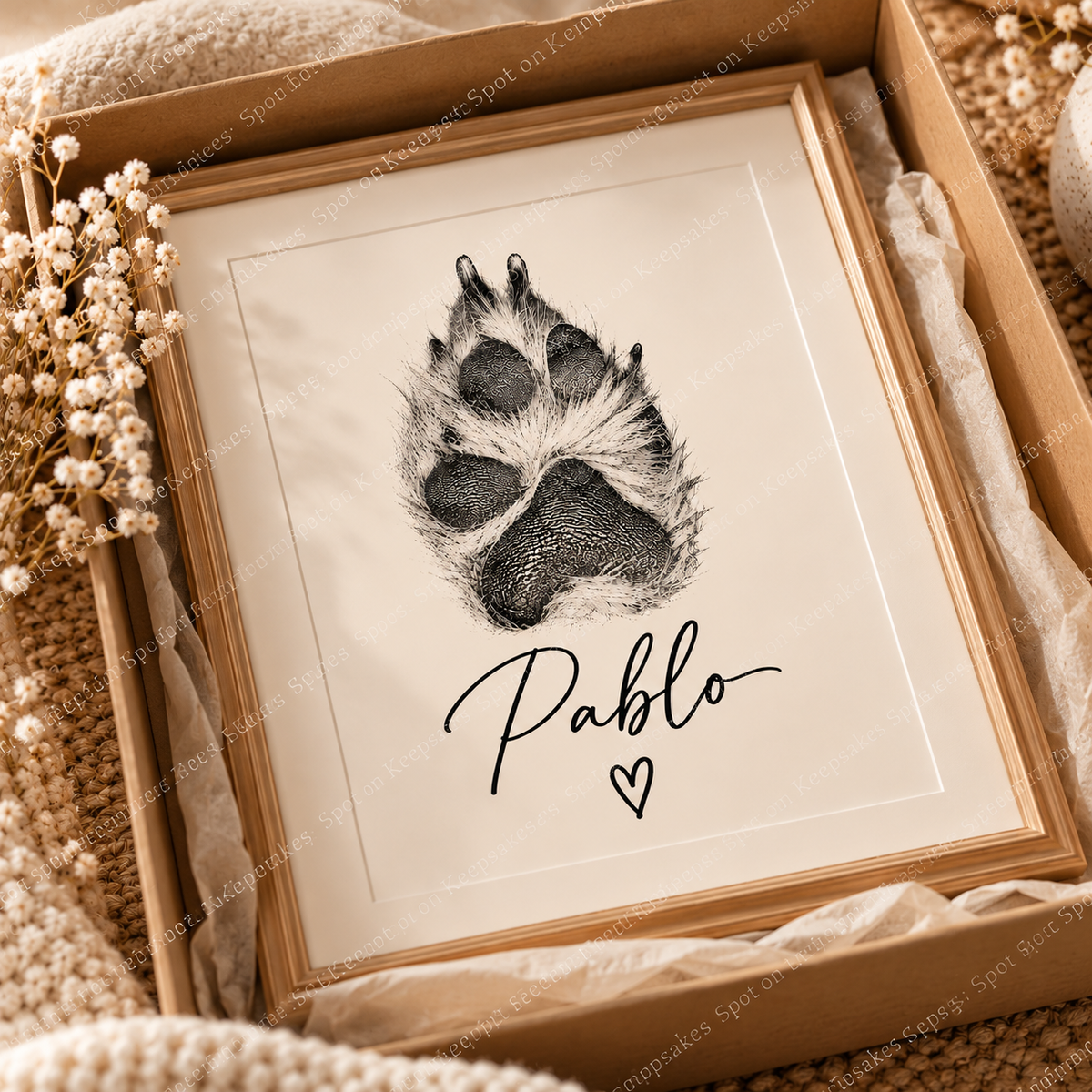 Spot on Keepsakes personalised Pablo paw print gallery image 6