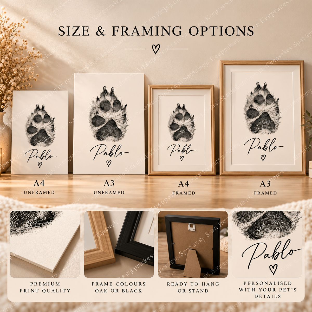 Spot on Keepsakes personalised Pablo paw print gallery image 7
