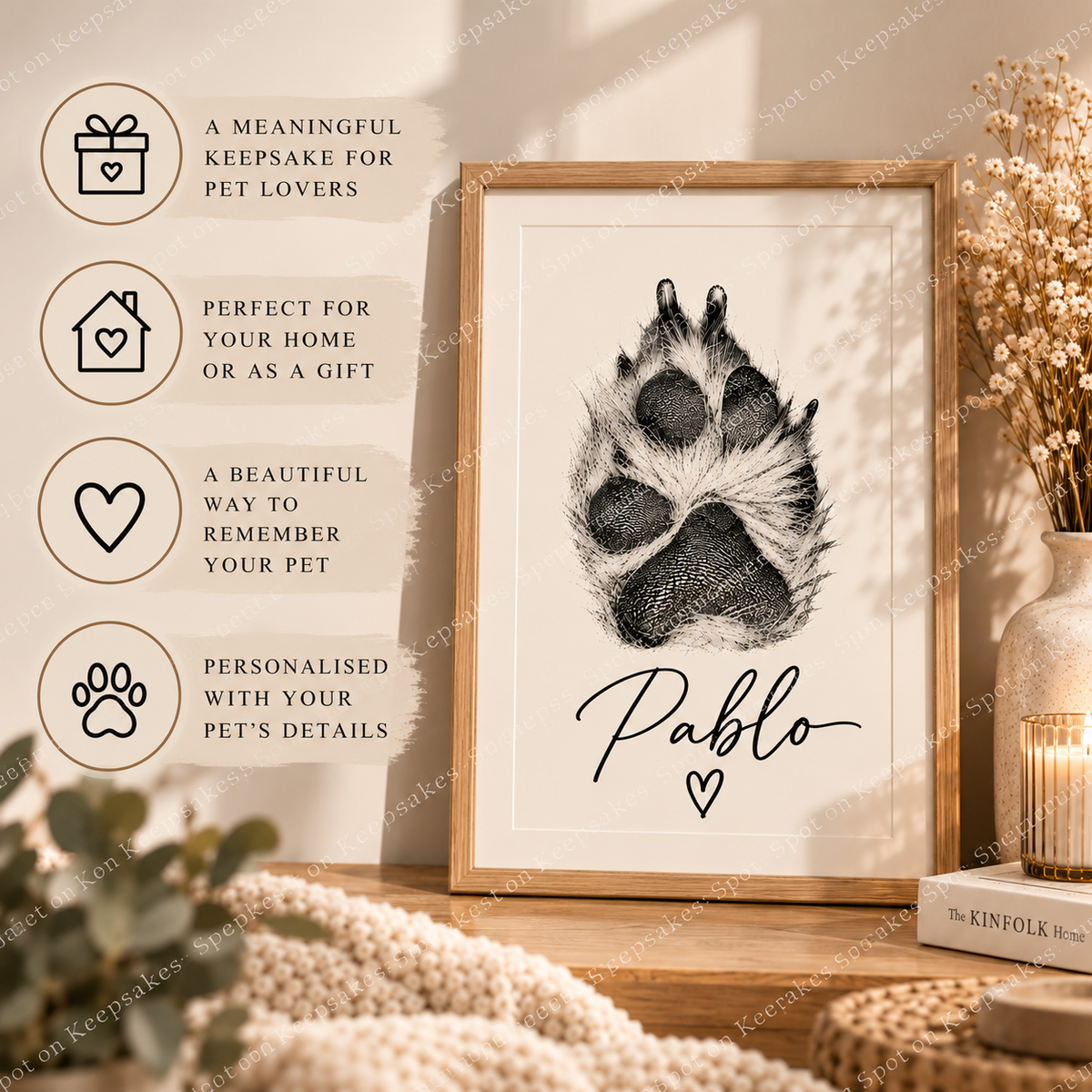 Spot on Keepsakes personalised Pablo paw print gallery image 8
