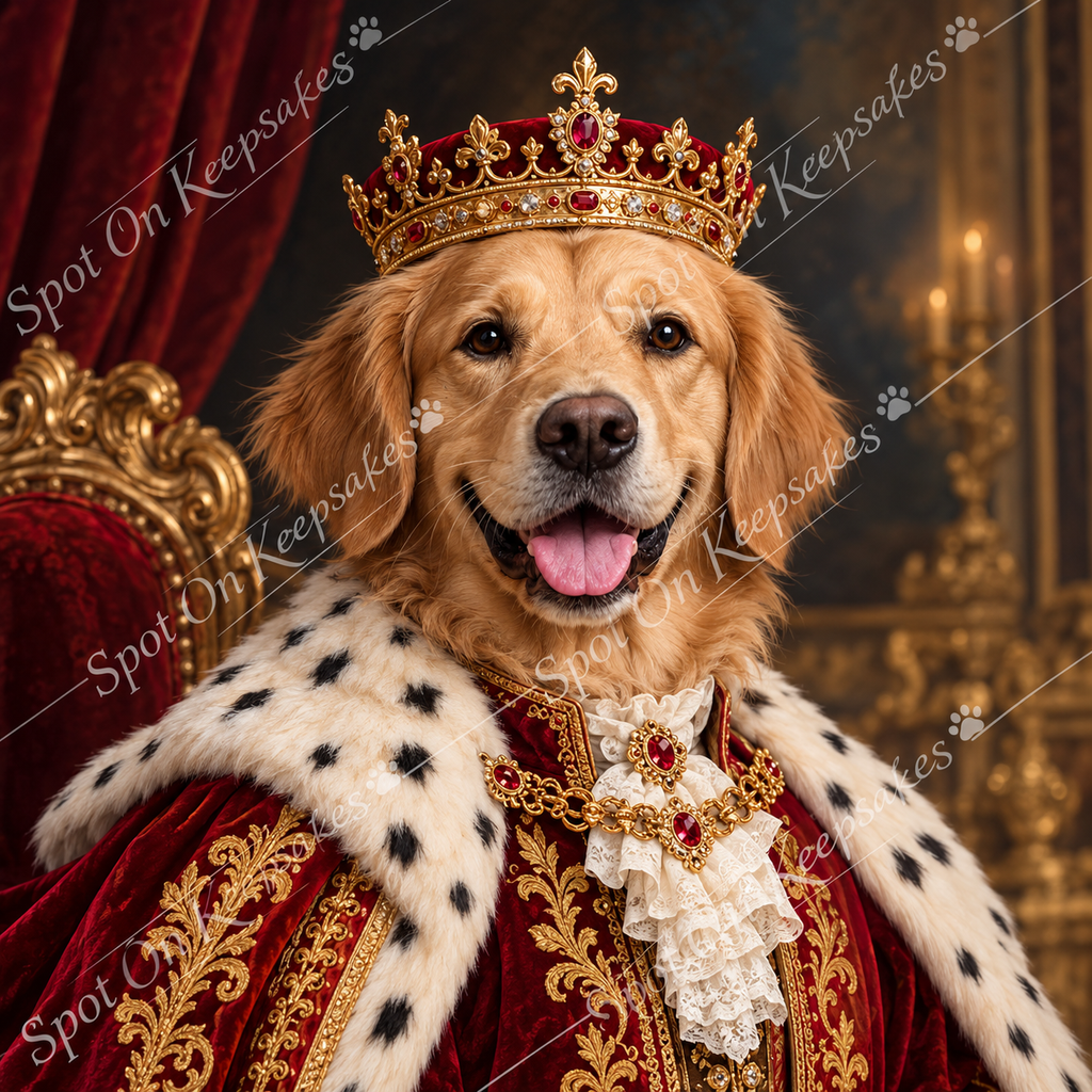 Royal King dog portrait