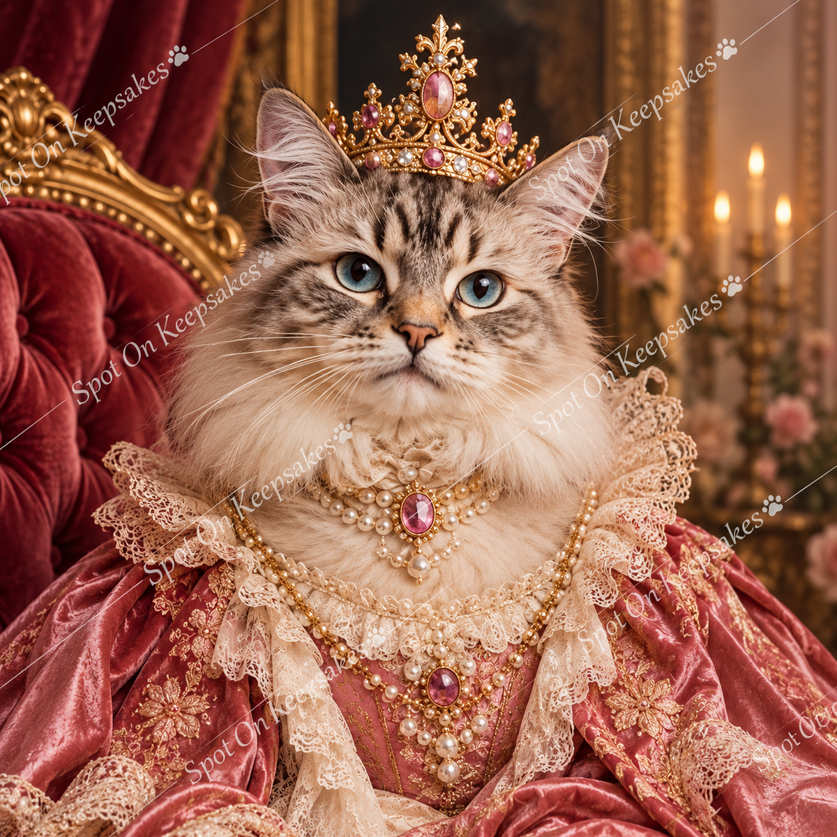 Royal Queen cat portrait