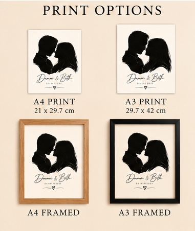 Spot on Keepsakes silhouette portrait 04 print options
