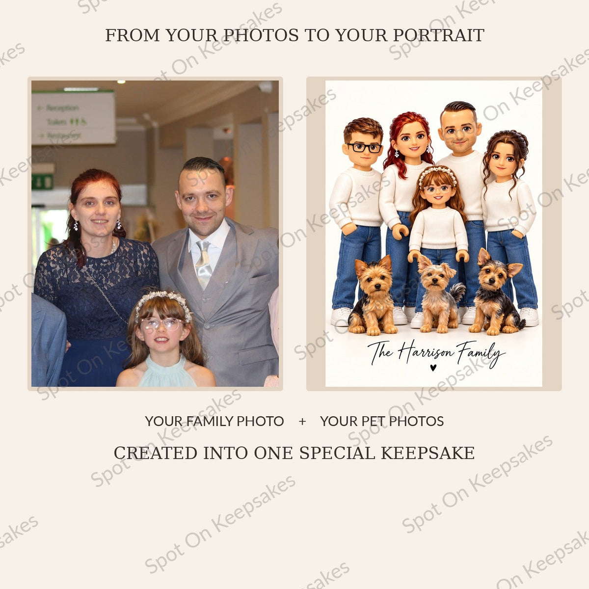 Spot on Keepsakes toy brick family portrait 02 before after