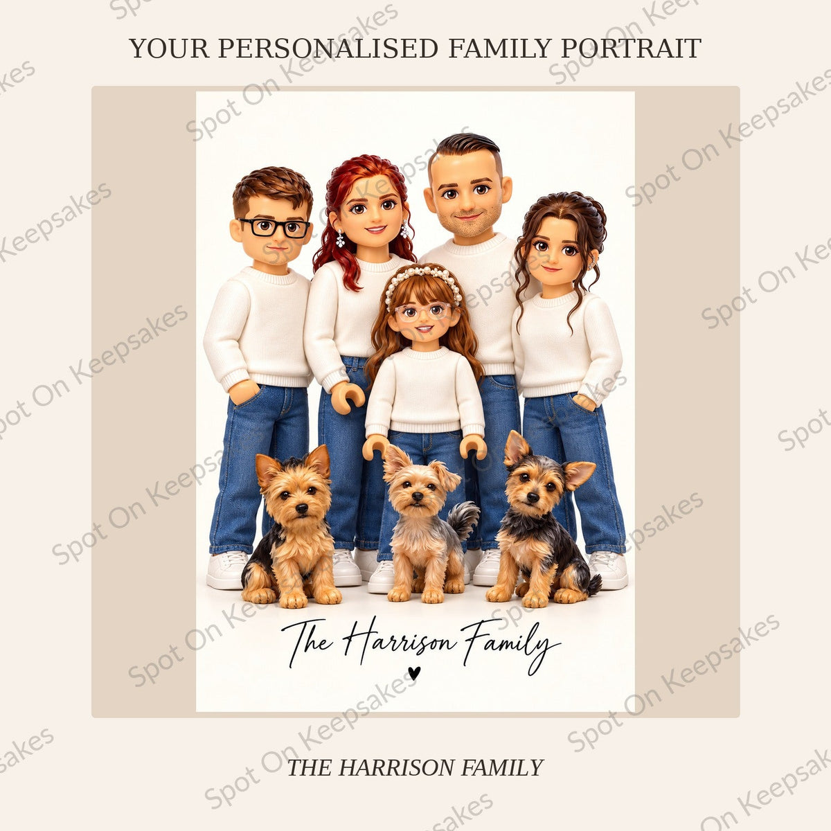 Spot on Keepsakes toy brick family portrait 04 finished portrait