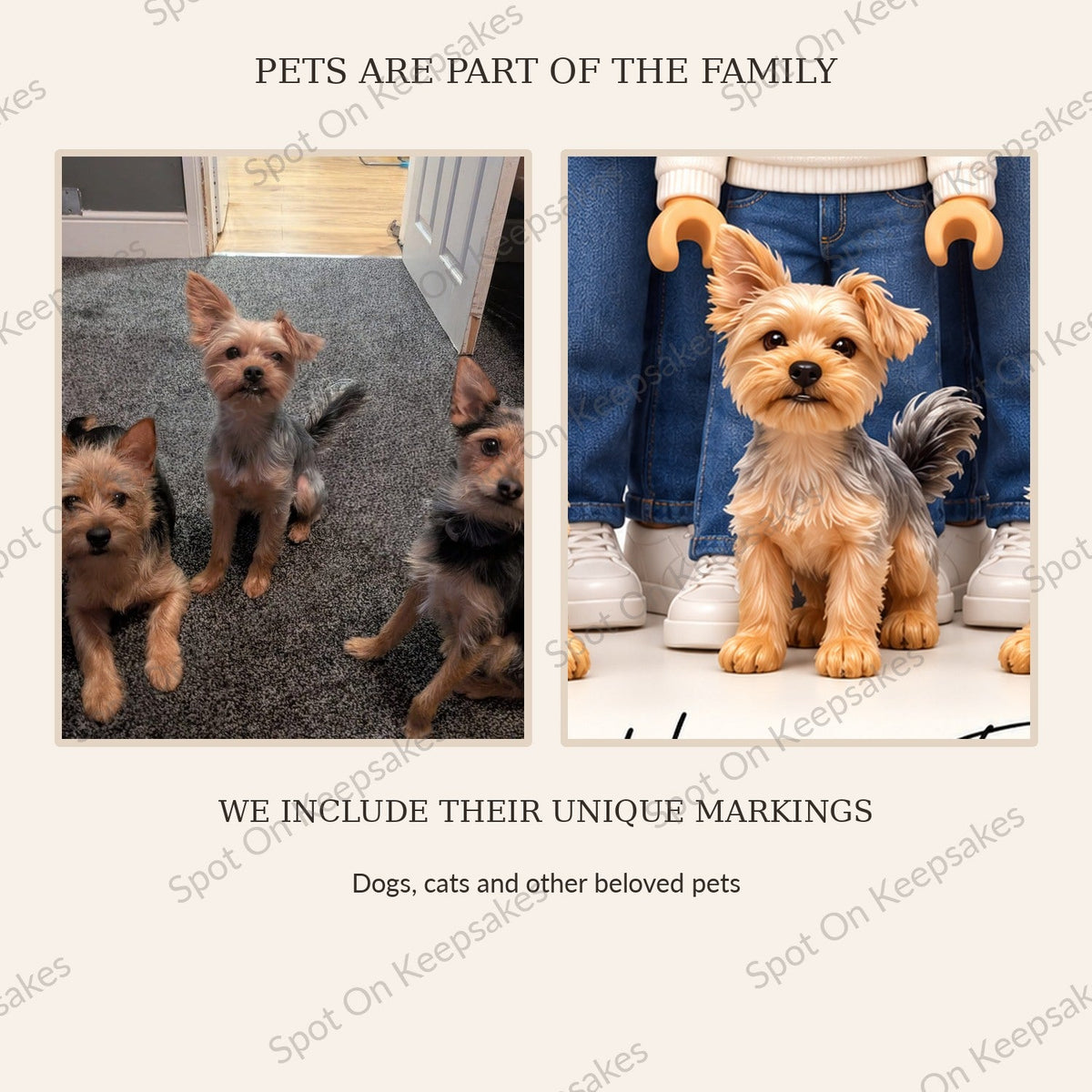 Spot on Keepsakes toy brick family portrait 05 pet details