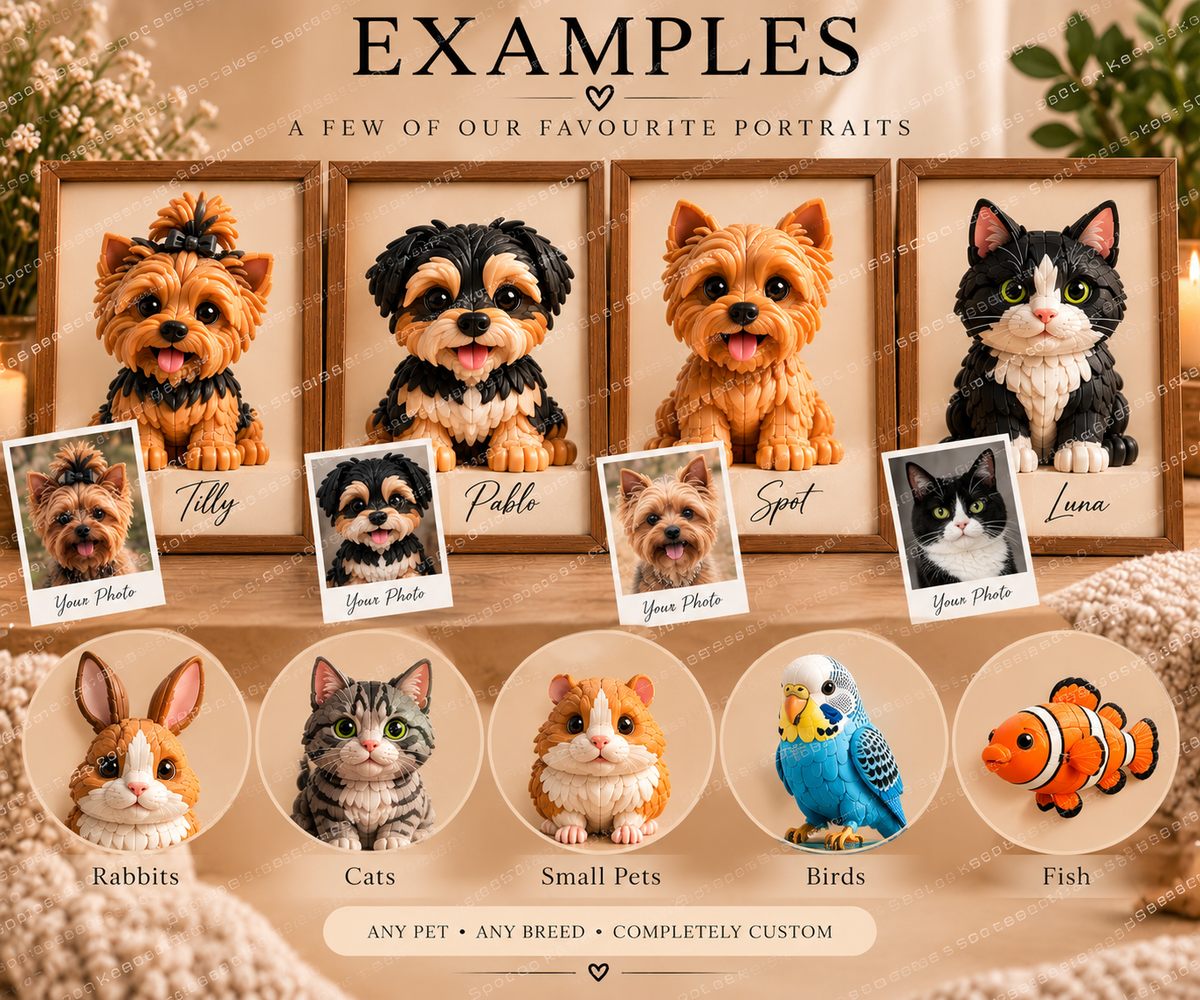 Spot on Keepsakes Pet portrait examples