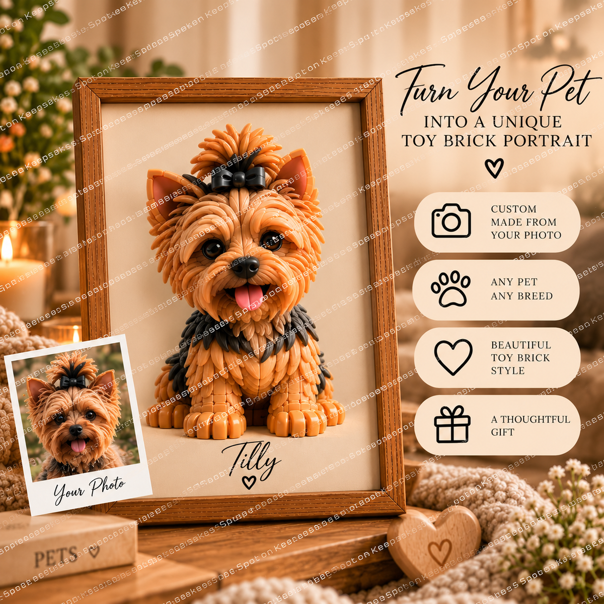 Spot on Keepsakes Personalised Tilly framed portrait